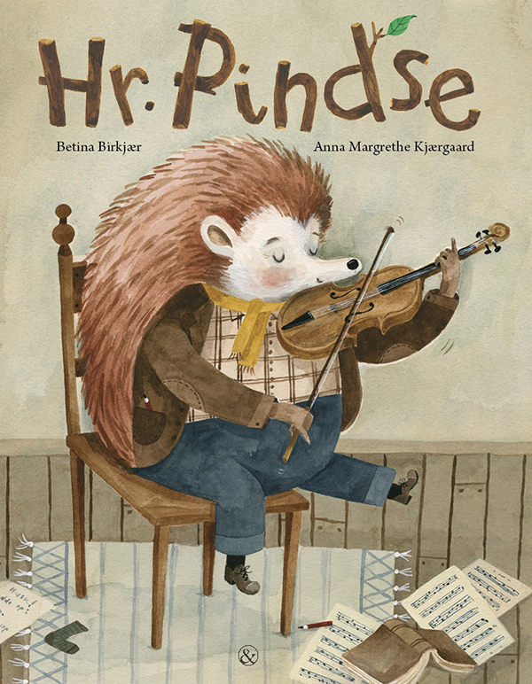 Nyt fra den bornholmske illustrator Anna Margrethe Kjærgaard: Hr. Pindse. Hr. Pindse har en lang liste over ting, der skal gøres, før han kan gå i vinterhi. Han bliver helt stresset og glemmer at fløjte og spille violin, som han plejer.