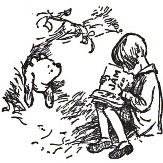 Peter Plys fylder 100 år juleaften 2025. Credit: Ernest Howard Shepard from Winnie-the-Pooh (1926), by A A Milne, Creative Commons