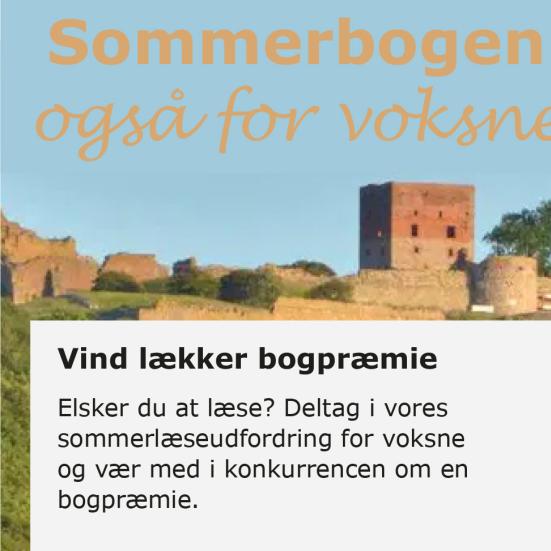 Sommerbogen - også for voksne! Lækre bogpræmier