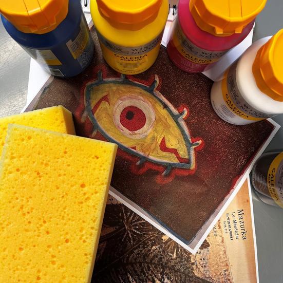 Kreativt værksted for børn: Vi arbejder med grafisk tryk. 7.11.26