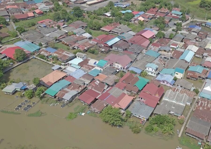 Oversvømmede huse