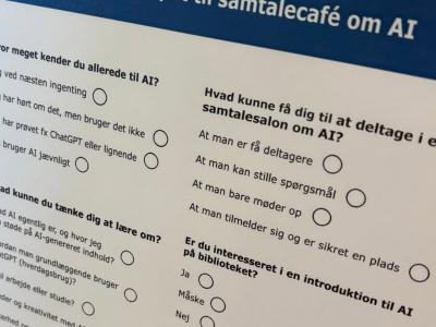 Vi efterlyser input om dit forhold til AI til samtalecafeer i sensommeren
