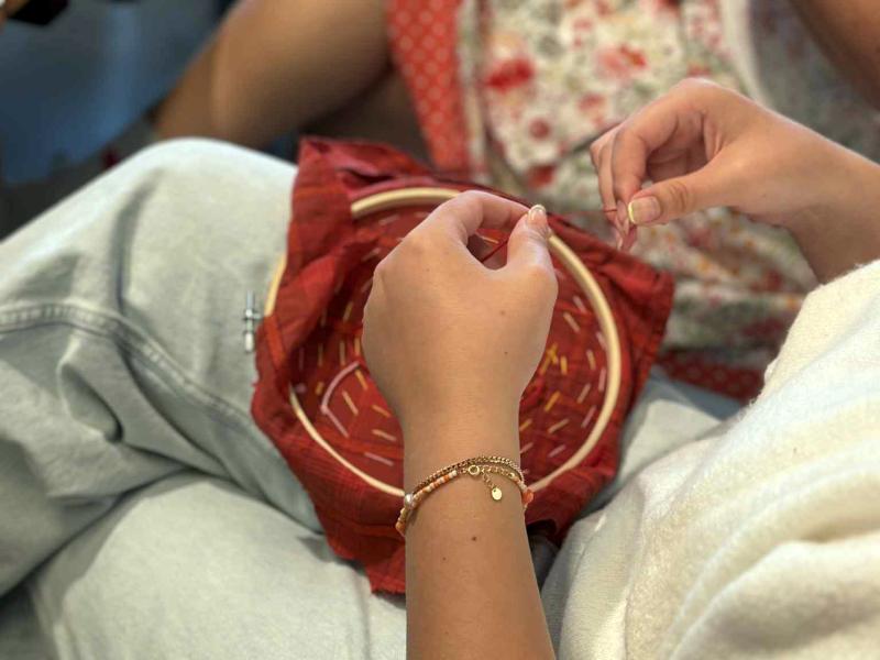 tekstilværksted på Rønne Bibliotek 24.1.26