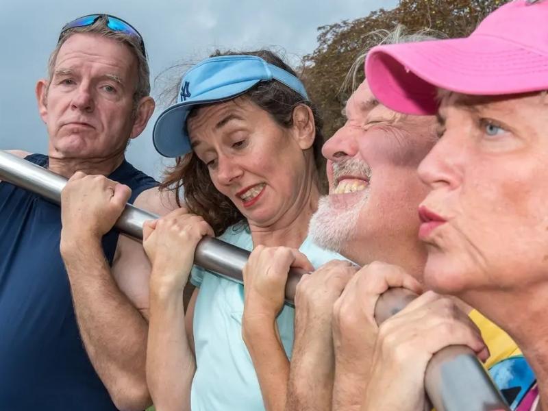 Gadeteaterfestival: Dansk Rakkerpak er tilbage med forestillingen ’Han, Hun og Fitness’ d. 24. juli (Foto: Søren Kløft)