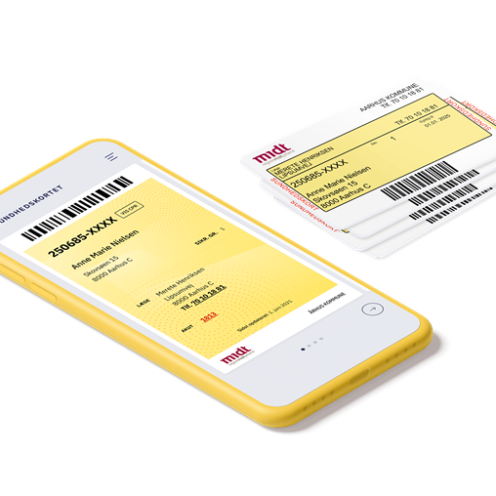 Du kan bruge både det fysiske sundhedskort og app'en, når du skal låne på biblioteket
