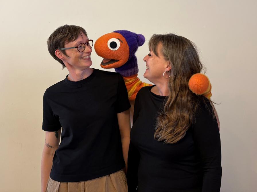 Lea og Monica var heldige at møde Orm