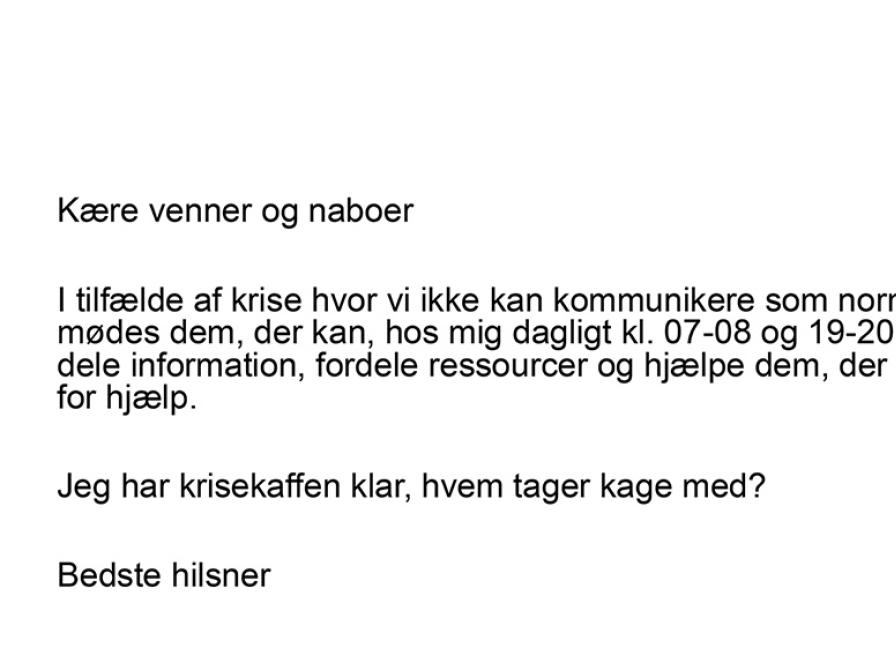 Lasse Oszadlik: krisekaffe